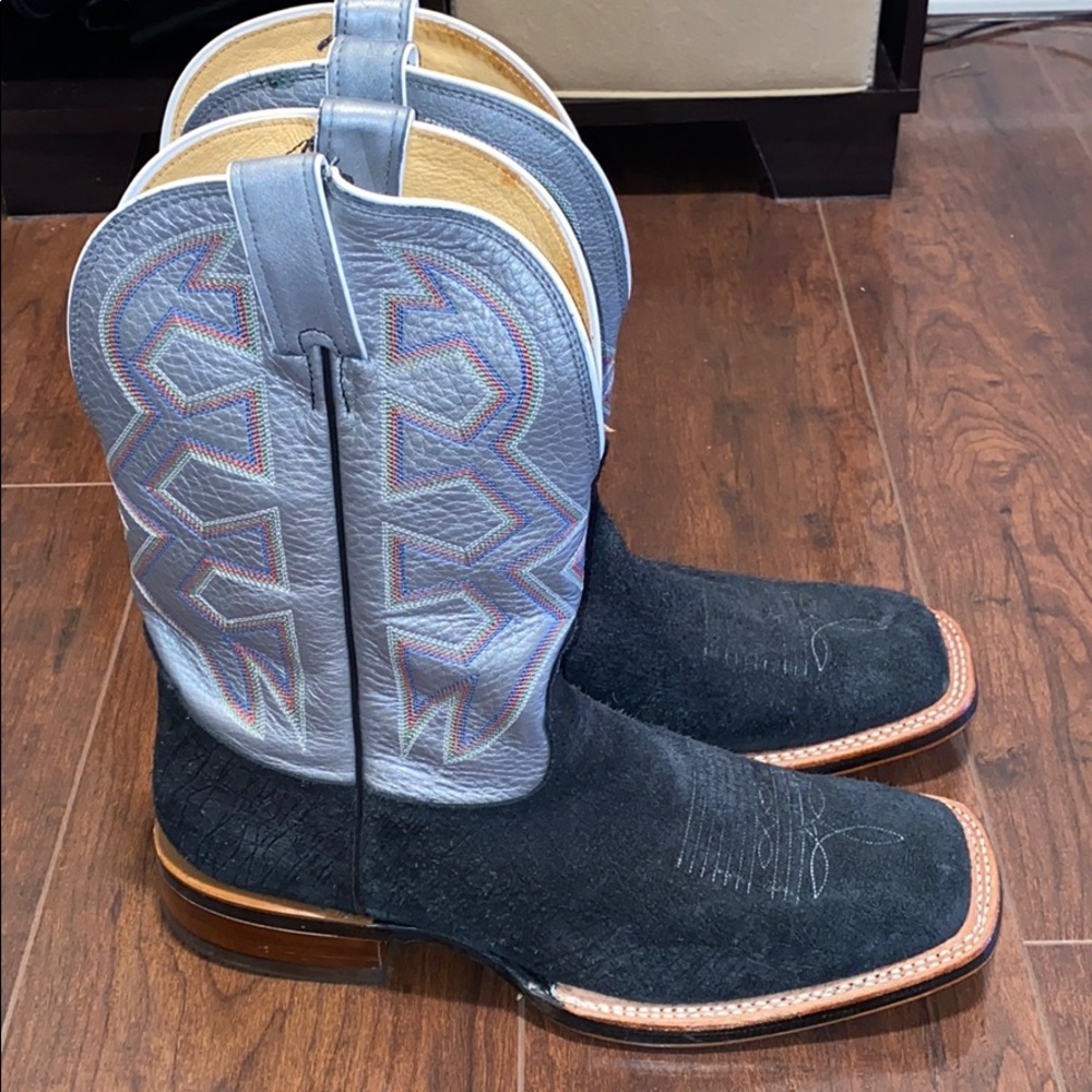 Nocona boots Size 10 1/2 dark blue suede leather